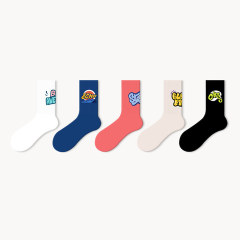 5 Pack Brightly Colored Novelty Socks-EMPOSOCKS